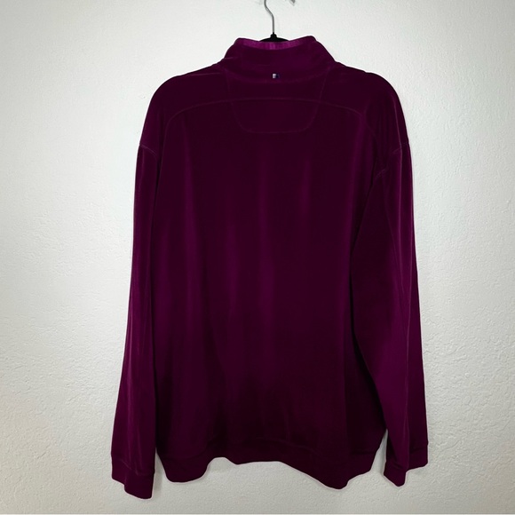 Tommy Bahama Men’s XL‎ Purple Paradise Tech 1/4 Zip Pullover Velour Stretch - Picture 3 of 8
